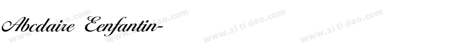 Abcdaire Eenfantin字体转换